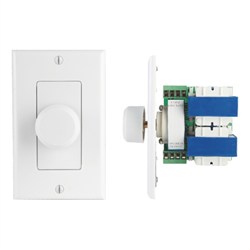 100W Flush In-Wall Speaker Volume Control Decorative Plate with Rotary Knob Style Adjustment