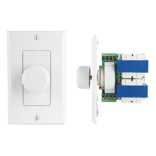 100W Flush In-Wall Speaker Volume Control Decorative Plate with Rotary Knob Style Adjustment