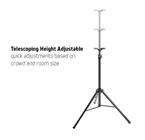 Classic PA Speaker Tripod Stand with Plastic Base