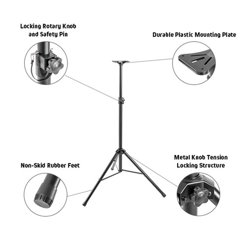 Classic PA Speaker Tripod Stand with Steel Base