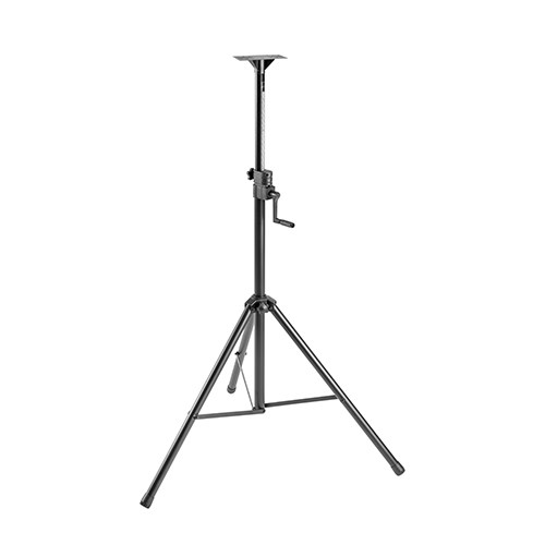 Heavy-Duty PA Speaker Tripod Stand with Folding Hand Crank