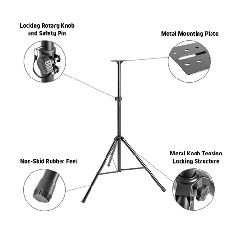 Heavy-Duty PA Speaker Tripod Stand