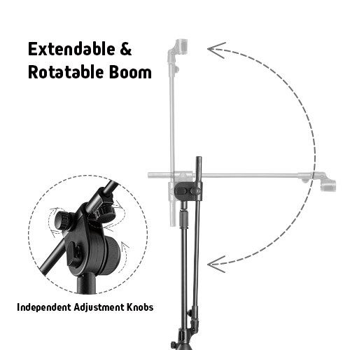 Telescopic Boom Microphone Tripod Stand