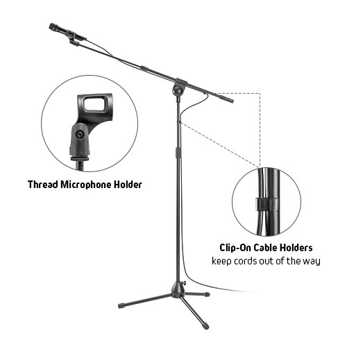 Telescopic Boom Microphone Tripod Stand