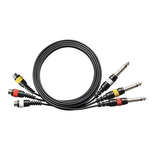 Three RCA Female to Three 6.3mm (1/4