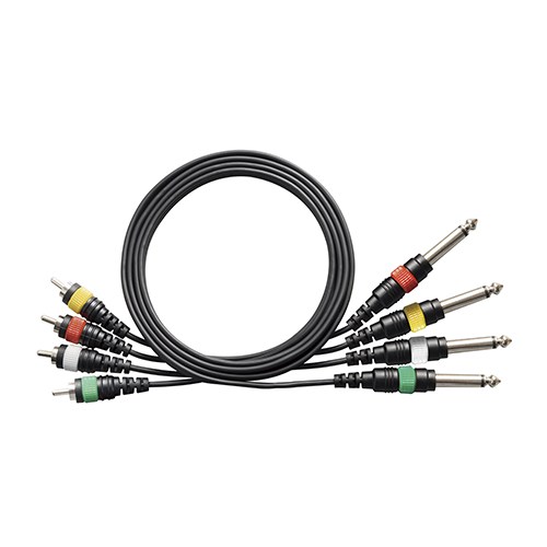 Four RCA Male to Four 6.3mm (1/4