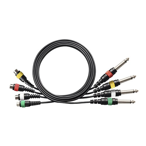 Four RCA Female to Four 6.3mm (1/4 Inch TS) Male Patch Cable (1.5M/5 Feet) 