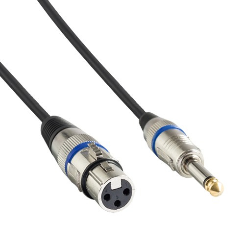  3 Pin XLR Female to 1/4 Inch TS Male Plug Microphone Cable