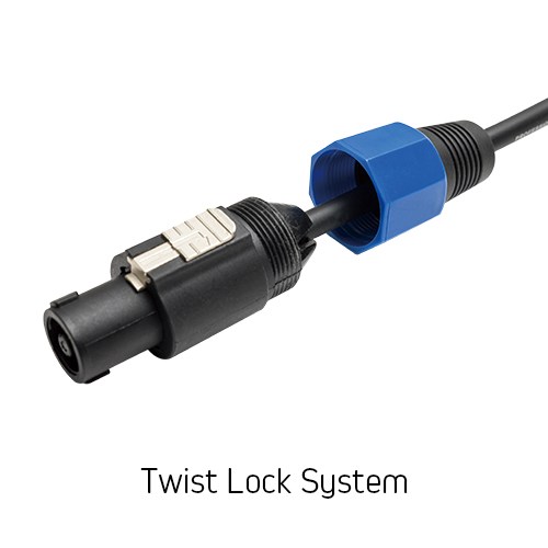 15AWG Professional Male Speakon to Male Speakon Speaker Cable with Twist Lock (1M/3 Feet)