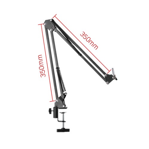 Condenser Microphone and Clamp-On Mic Boom Arm Stand Bundle