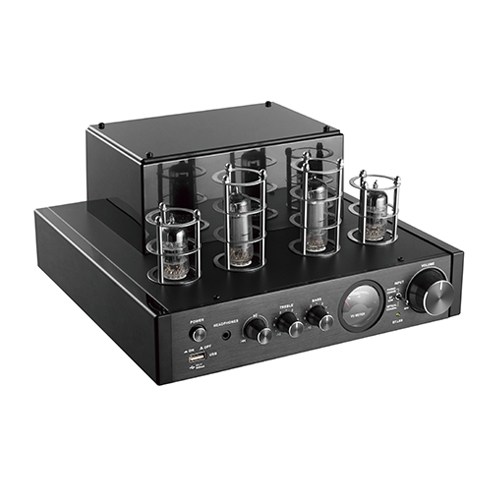 Class AB Advanced Bluetooth Tube Amplifier with Coaxial/Optical Inputs and Bass Output