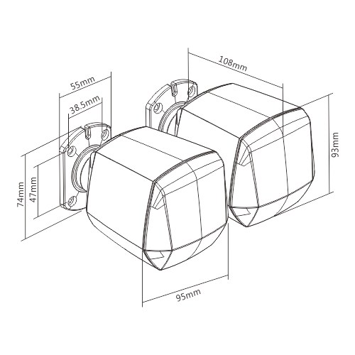 Mini Satellite Wall Speakers with 100V Transformer