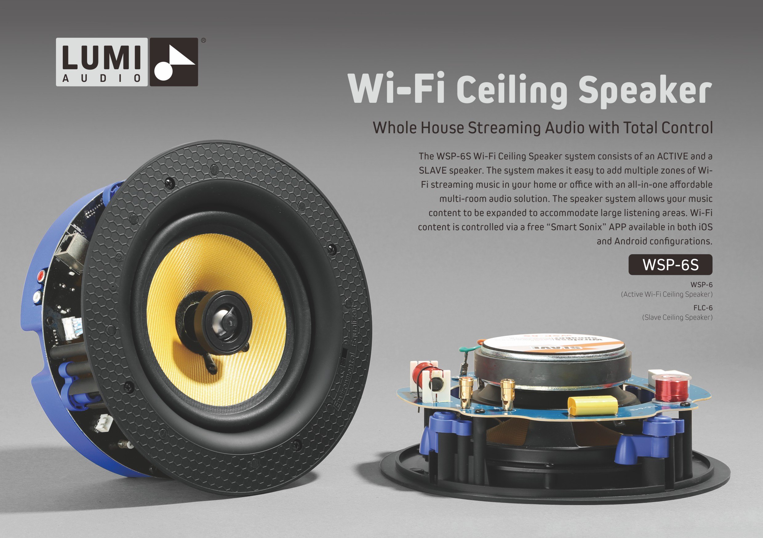 WSP-6S Wi-Fi Ceiling Speaker